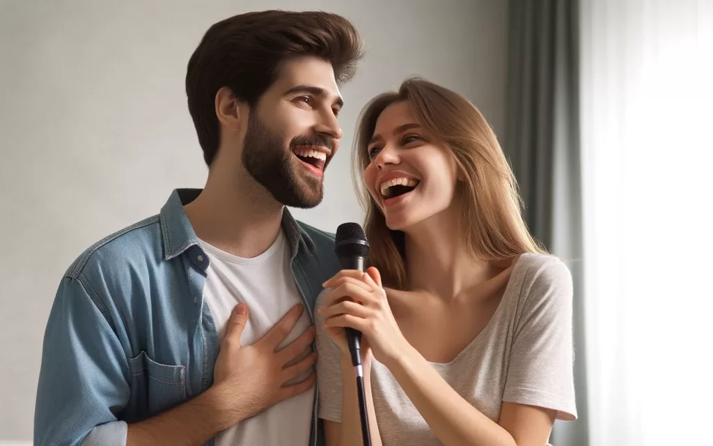 A Couple Singing 